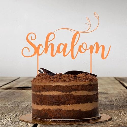 Torten Topper | Schalom | Deutsch | Orange Torten Topper | Schalom | Deutsch | Orange von Maamin