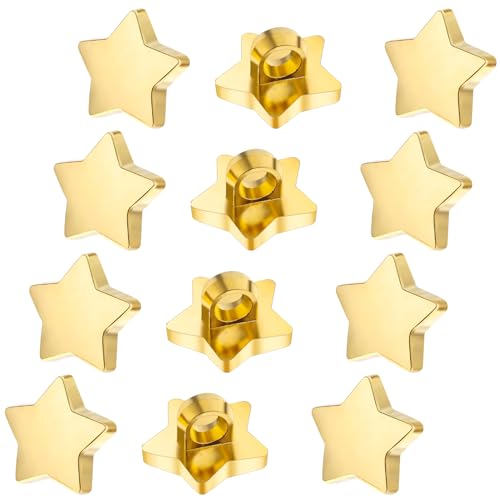 Mabor 100 Stück Goldene Knöpfe zum Basteln 12mm Stern Mantelknöpfe für Mädchen Frauen Dekorative Sternknöpfe für Cardigan Kleidung Kostümdesign Scrapbooking Kunsthandwerk DIY Dekoration Mabor 100 Stück Goldene Knöpfe zum Basteln 12mm Stern Mantelknöpfe für Mädchen Frauen Dekorative Sternknöpfe für Cardigan Kleidung Kostümdesign Scrapbooking Kunsthandwerk DIY Dekoration von Mabor