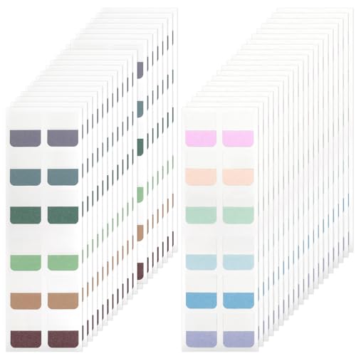 480 Stück Mehrfarbig Haftnotizen,Mabor Transparent Kleberegister Selbstklebend Seitenmarker Beschreibbar Index Tabs für Sortieren Notizbüchern Dokumente Bücher Tagebuch(2,5x2,8cm) von Mabor