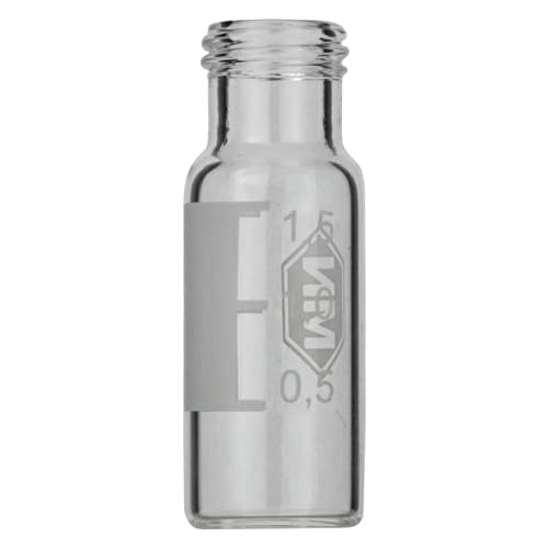 Macherey & Nagel ML-1601 Glas Gewindeflasche mit Schriftfeld, N 9, Flacher Boden, Klar, 1.5ml Kapazität, 11.6mm Durchmesser, 32.0mm Höhe, 100 Stück Macherey & Nagel ML-1601 Glas Gewindeflasche mit Schriftfeld, N 9, Flacher Boden, Klar, 1.5ml Kapazität, 11.6mm Durchmesser, 32.0mm Höhe, 100 Stück von Macherey & Nagel