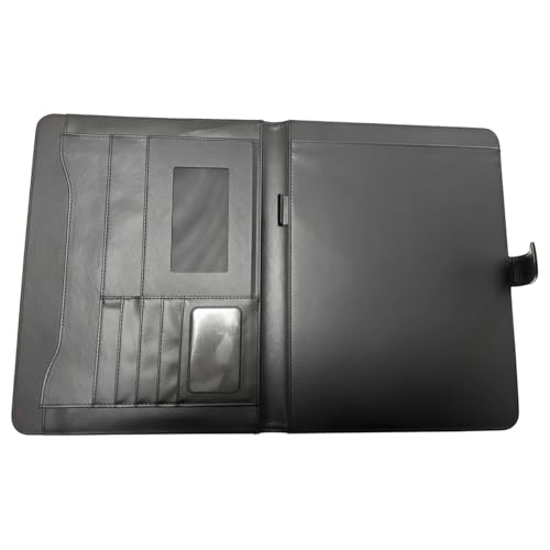 Multifunktionales PU-Portfolio für Herren, schwarzes Leder-Klemmbrett mit A4/Briefgröße, inklusive Taschenrechner-Kartenfächern, für Bürogeschenke und Dokumente, ideal Multifunktionales PU-Portfolio für Herren, schwarzes Leder-Klemmbrett mit A4/Briefgröße, inklusive Taschenrechner-Kartenfächern, für Bürogeschenke und Dokumente, ideal von Machify