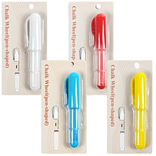 Schneiderkreidestifte im Stift-Stil, Nähstoffmarker, 4 Stück, Farben: Weiß, Rot, Blau, Gelb, zum Quilten, Schneidern, Basteln, Tipps austauschbar Schneiderkreidestifte im Stift-Stil, Nähstoffmarker, 4 Stück, Farben: Weiß, Rot, Blau, Gelb, zum Quilten, Schneidern, Basteln, Tipps austauschbar von Machify