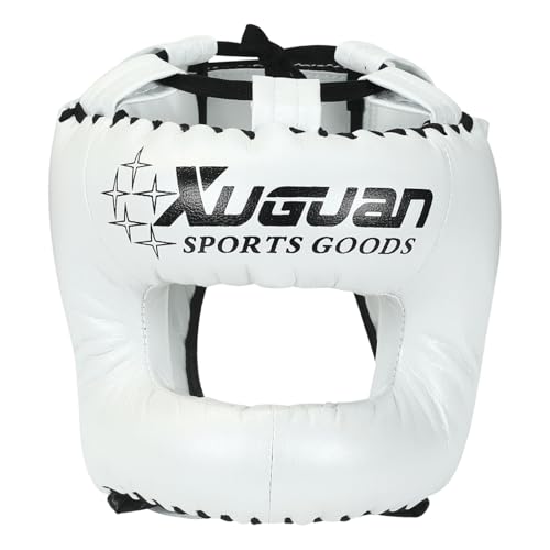 Machtiging Kopfschutz Boxen,Boxhelm,Kopfschutz FüR Kampfsportarten,Verstellbarer,StoßFester Kopfschutz,Verstellbarer,VollstäNdig SchüTzender Kopfschutz Mit Stirnband,Verstellbar von Machtiging