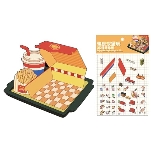 3D-Aufkleber, 3D-Kabinenaufkleber, Erstellen Sie Ihre eigene Miniatur-Shop-Szene, Aufkleber für Scrapbooking, Notizbuch, Journaling, Landschaftsbau, Zimmer von Maciun