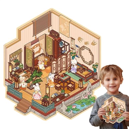 3D Aufkleber für Scrapbooking | Chinesische Szene Aufkleber Cartoon Aufkleber | Relief Stress Raum Aufkleber Miniatur Niedliches Scrapbook für Erwachsene von Maciun