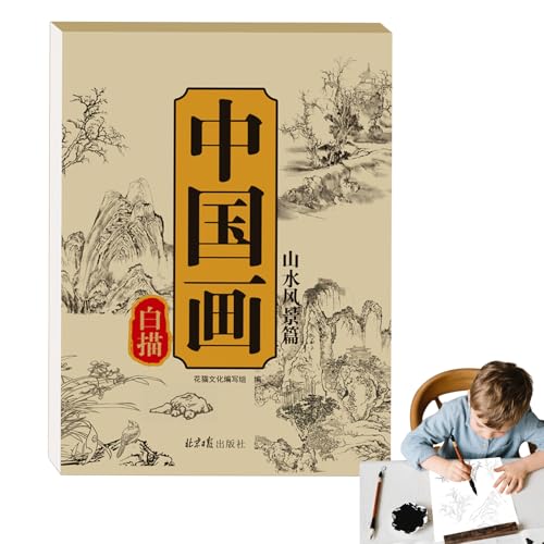 Chinesisches Mal-Kopieralbum – Chinesische Malerei-Linien, Zeichenbuch, traditionelles Linien-Skizzenalbum, lustiges Kunstzubehör für Zuhause, Studio, Schule von Maciun