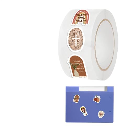 Christliche Aufkleberrolle, wasserdicht, christliche Osteraufkleber, motivierende Aufkleber für Handy, Wasserflasche, Gepäck, Laptop, Erwachsene, Teenager, Kinder, 500 Stück von Maciun