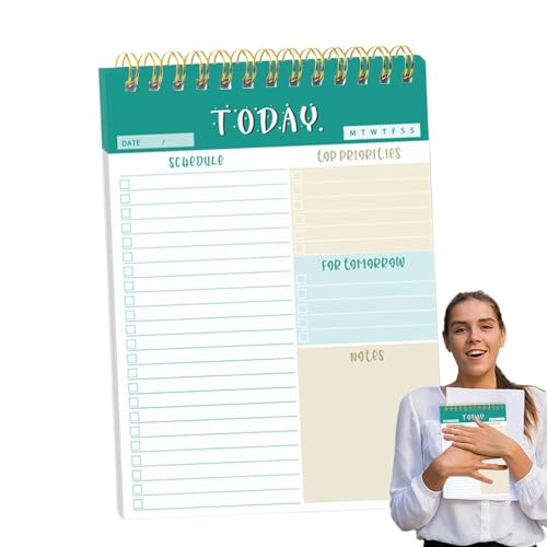 Daily – A5-Größe, Tageszeitmanagement-Planer, Spiralbindung, Arbeitsmappen-Organizer für tägliche Aufgaben und Zielsetzung, tragbare Aufgaben-Checkliste, Tagesplanung, Notizblock Daily – A5-Größe, Tageszeitmanagement-Planer, Spiralbindung, Arbeitsmappen-Organizer für tägliche Aufgaben und Zielsetzung, tragbare Aufgaben-Checkliste, Tagesplanung, Notizblock von Maciun
