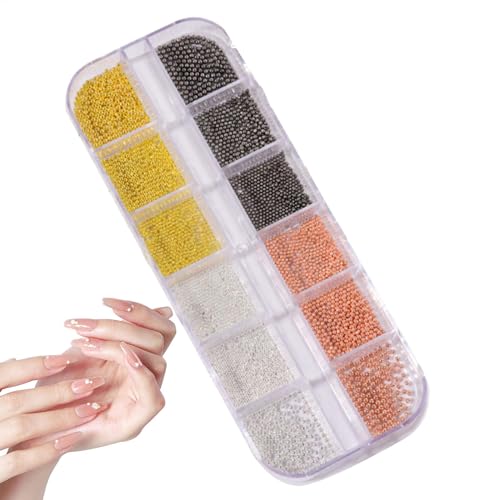 Kleine Nagelperlen – Nagelnieten, 3D-Perlen in verschiedenen Größen, Kaviar-Perlen, Charm, Gold, Silber, Stahlkugeln, Dekoration für Maniküre-Zubehör Kleine Nagelperlen – Nagelnieten, 3D-Perlen in verschiedenen Größen, Kaviar-Perlen, Charm, Gold, Silber, Stahlkugeln, Dekoration für Maniküre-Zubehör von Maciun