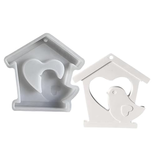 Maciun Gießform für Osterornamente, Silikonform für Ostervogelhaus, leicht zu lösen, Epoxidharz-Form für Frühlingsverzierung für Zuhause, Schule, Club von Maciun