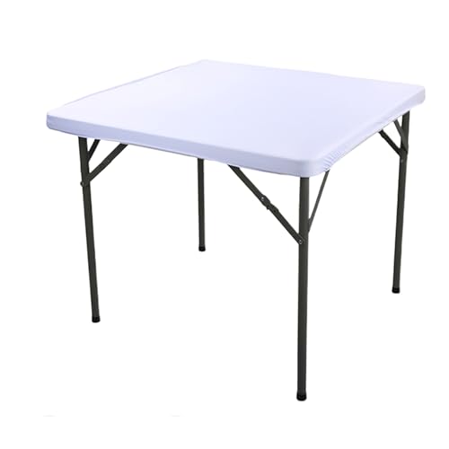 Maciun Hochzeitstischdecken, quadratisch, waschbar, Schreibtischschutz, dehnbare Schreibtischauflage, 86,4 x 86,4 cm, dehnbare Cocktail-Tischdecke für Picknick von Maciun