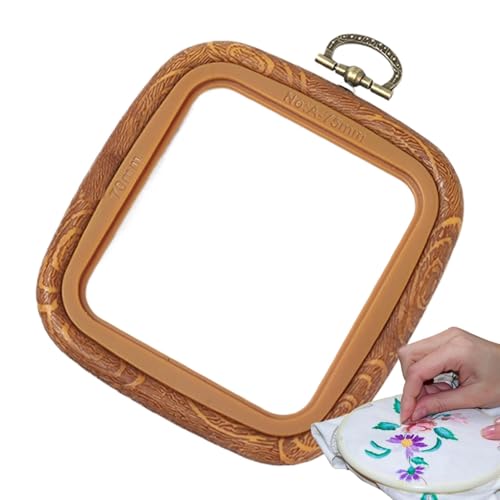 Maciun Kreuzstich-Ornament-Rahmen, großer quadratischer Stickrahmen, Holzimitat, Retro-Ring, Nadelspitze, Quilt-Zubehör für Handarbeiten Maciun Kreuzstich-Ornament-Rahmen, großer quadratischer Stickrahmen, Holzimitat, Retro-Ring, Nadelspitze, Quilt-Zubehör für Handarbeiten von Maciun
