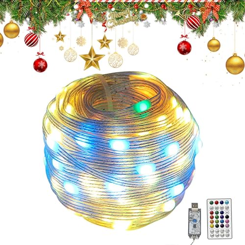 Maciun LED-Lichterkette, 100 LEDs, Fernbedienung, bunte Lichterkette, 10 m, IP65 wasserdicht, flexible LED-Lichterkette, Dekoration für Versammlungen, Partys, Festivals Maciun LED-Lichterkette, 100 LEDs, Fernbedienung, bunte Lichterkette, 10 m, IP65 wasserdicht, flexible LED-Lichterkette, Dekoration für Versammlungen, Partys, Festivals von Maciun
