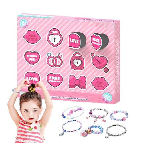 Maciun Schmuckherstellungs-Set für Mädchen, Charm-Armbandherstellungs-Set, 12 Fächer, Urlaubs-Countdown-Set, Weihnachts-Armbänder für Kostümpartys Maciun Schmuckherstellungs-Set für Mädchen, Charm-Armbandherstellungs-Set, 12 Fächer, Urlaubs-Countdown-Set, Weihnachts-Armbänder für Kostümpartys von Maciun