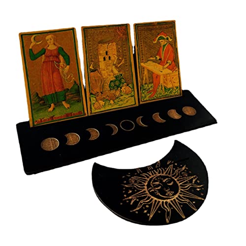 Maciun Tarot-Deck-Halter, Tarot-Kartenständer aus - Mondphasen-Präsentationsständer aus | Leichter Tarotkartenhalter für Zuhause, Reisen, universeller Präsentationshalter für Wahrsagerei Maciun Tarot-Deck-Halter, Tarot-Kartenständer aus - Mondphasen-Präsentationsständer aus | Leichter Tarotkartenhalter für Zuhause, Reisen, universeller Präsentationshalter für Wahrsagerei von Maciun