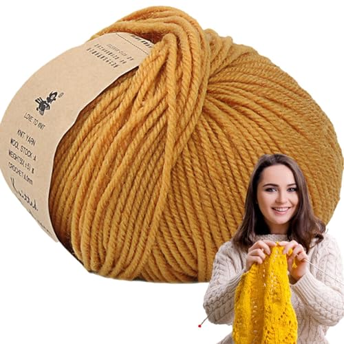 Maciun Wollgarn, warmes Garn für Strick- und Häkelprojekte – bequeme Decken, Häkelgarn für Pullover, Mütze, Handschuhe, Schal, Spielzeug von Maciun