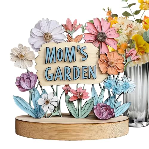 Muttertagstischdekorationen für Party – florales Holzornament für den Tisch – Tischaufsätze für Mütter, Muttertags-Schreibtisch-Ornament von Maciun