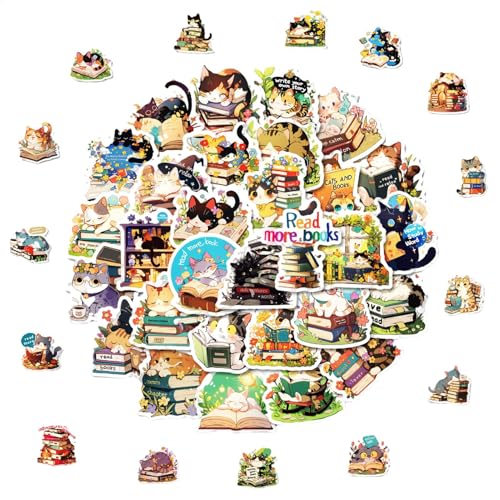 Niedliche Aufkleber, Cartoon-Tieraufkleber für Kinder, Scrapbook-Kunstbedarf, dekorativer Aufkleber, Tierzubehör für Laptop, lustig, ästhetisch, Schulbedarf, 50 Stück von Maciun