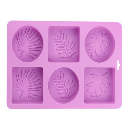 Ovale Seifenform mit 6 Mulden, Baumblätter, Silikonform, rechteckige und ovale Formen, Pudding-Eisformen, Wachsherstellungs-Zubehör für Kuchenbacken Ovale Seifenform mit 6 Mulden, Baumblätter, Silikonform, rechteckige und ovale Formen, Pudding-Eisformen, Wachsherstellungs-Zubehör für Kuchenbacken von Maciun