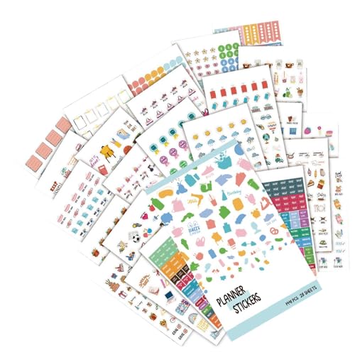Planer-Aufkleber – lustiger Bastelaufkleber für Sammelalben, Feiertage, saisonaler Planer, Tagesaufkleber, Kalenderbedarf zum Dekorieren von Planung, Scrapbooking, 28 Blatt Planer-Aufkleber – lustiger Bastelaufkleber für Sammelalben, Feiertage, saisonaler Planer, Tagesaufkleber, Kalenderbedarf zum Dekorieren von Planung, Scrapbooking, 28 Blatt von Maciun