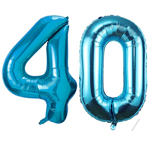 40 Geburtstag Deko zahlen luftballon 40 jahre | Folienballon blau- für 40. Geburtstagsdeko Männer Frauen Ballon Zahl Deko zum Geburtstag fliegt mit Helium 40.Geburtstagsparty 40"-101cm 40 Geburtstag Deko zahlen luftballon 40 jahre | Folienballon blau- für 40. Geburtstagsdeko Männer Frauen Ballon Zahl Deko zum Geburtstag fliegt mit Helium 40.Geburtstagsparty 40"-101cm von Maclunar