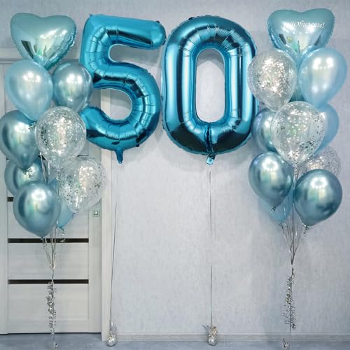 50 Geburtstag Deko zahlen luftballon 50 jahre | Folienballon Blau - für 50. Geburtstagsdeko Männer Frauen Ballon Zahl Deko zum Geburtstag fliegt mit Helium 50.Geburtstagsparty 40"-101cm 50 Geburtstag Deko zahlen luftballon 50 jahre | Folienballon Blau - für 50. Geburtstagsdeko Männer Frauen Ballon Zahl Deko zum Geburtstag fliegt mit Helium 50.Geburtstagsparty 40"-101cm von Maclunar