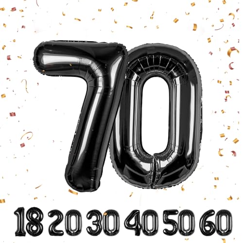 70 Geburtstag Deko zahlen luftballon 70 jahre | Folienballon Schwarz - für 70. Geburtstagsdeko Männer Frauen Ballon Zahl Deko zum Geburtstag fliegt mit Helium 70.Geburtstagsparty 40"-101cm 70 Geburtstag Deko zahlen luftballon 70 jahre | Folienballon Schwarz - für 70. Geburtstagsdeko Männer Frauen Ballon Zahl Deko zum Geburtstag fliegt mit Helium 70.Geburtstagsparty 40"-101cm von Maclunar