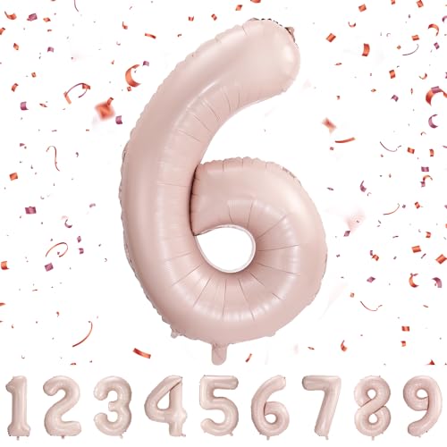 Geburtstag zahlen luftballon 6 jahre | Folienballon Kindergeburtstag Deko 6 XXL Pastel Rosa-Riesen Folienballon in 40" - 101cm Geburtstagsdeko - Ballon Zahl Deko zum Geburtstag QPink6 Geburtstag zahlen luftballon 6 jahre | Folienballon Kindergeburtstag Deko 6 XXL Pastel Rosa-Riesen Folienballon in 40" - 101cm Geburtstagsdeko - Ballon Zahl Deko zum Geburtstag QPink6 von Maclunar