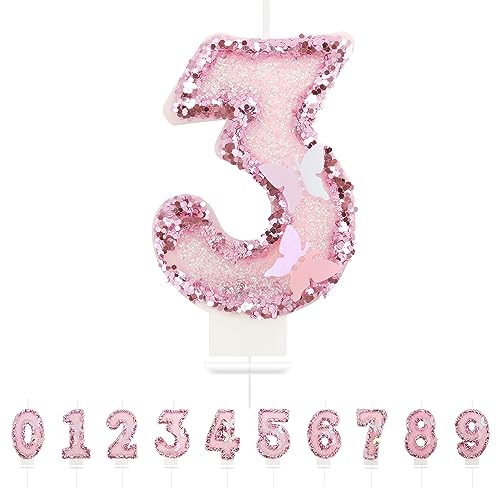 Geburtstagskerzen Zahlen 3,3D Schmetterling Geburtstagskerzen,Rosa Geburtstag Kerzen 3, Kuchen Topper Dekoration Kuchendeko Geburtstag, Geburtstagskerzen für Geburtstagsdeko Geburtstagskerzen Zahlen 3,3D Schmetterling Geburtstagskerzen,Rosa Geburtstag Kerzen 3, Kuchen Topper Dekoration Kuchendeko Geburtstag, Geburtstagskerzen für Geburtstagsdeko von Maclunar