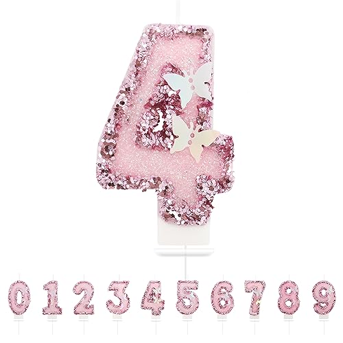 Geburtstagskerzen Zahlen 4,3D Schmetterling Geburtstagskerzen,Rosa Geburtstag Kerzen 4, Kuchen Topper Dekoration Kuchendeko Geburtstag, Geburtstagskerzen für Geburtstagsdeko Geburtstagskerzen Zahlen 4,3D Schmetterling Geburtstagskerzen,Rosa Geburtstag Kerzen 4, Kuchen Topper Dekoration Kuchendeko Geburtstag, Geburtstagskerzen für Geburtstagsdeko von Maclunar