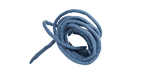 Madacha Kordel aus Naturfilz, 100% reine Wolle, 160 cm +/- 5 cm, Blau, natur von Madacha
