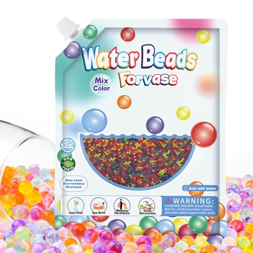 MadeTop 120.000 Stück Regenbogen-Mix-Wasser-Gel-Perlen, ungiftige Wasserperlen für Vasenfüller, Pflanzen, schwimmende Kerzen, Hochzeits- und Heimdekoration MadeTop 120.000 Stück Regenbogen-Mix-Wasser-Gel-Perlen, ungiftige Wasserperlen für Vasenfüller, Pflanzen, schwimmende Kerzen, Hochzeits- und Heimdekoration von MadeTop