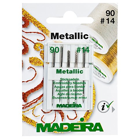 MADEIRA Maschinensticknadeln "Metallic", Stärke: 90, Inhalt: 5 Stück von Madeira