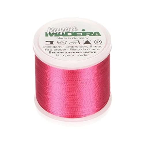 Madeira Rayon No.40 Maschinenstickgarn, 200 Meter Länge, #1117 Rosa von Tacony Corporation