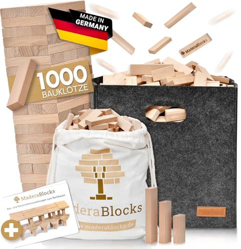 MaderaBlocks® 1.000 Holzbausteine Natur + 1x Baumpflanzung 100% Made in Ravensburg Bauklötze Natur Holz unbehandelt Kinder Konstruktions-Spielzeug, Motorik Bausteine 2 3 4 6 Jahre MaderaBlocks® 1.000 Holzbausteine Natur + 1x Baumpflanzung 100% Made in Ravensburg Bauklötze Natur Holz unbehandelt Kinder Konstruktions-Spielzeug, Motorik Bausteine 2 3 4 6 Jahre von MaderaBlocks