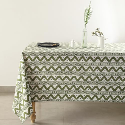 Madhu International Tischdecke, 152 x 228 cm, Olivgrün Chevron Madhu International Tischdecke, 152 x 228 cm, Olivgrün Chevron von Madhu International