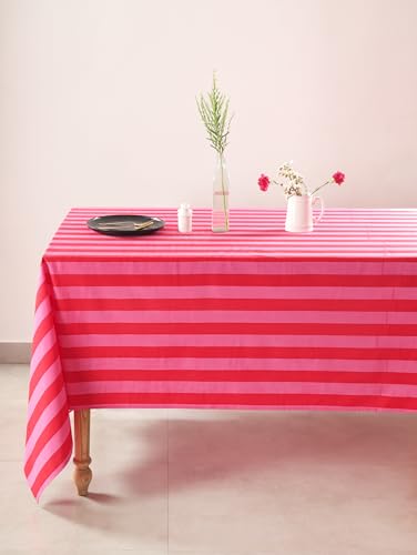 Madhu International Tischdecke, 152 x 228 cm, Rosa und Rot von Madhu International