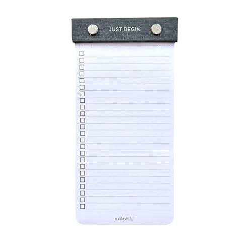 MäksēLife Just Begin Notepad - Goal-Setting To-Do List Pad with Daily Motivation for Personal Growth and Task Management, 100 Sheets von MäksēLife