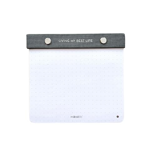 MäksēLife Living My Best Life Notepad - Dot Grid Planning Pad for Goal-Setting and Creative Brainstorming with Daily Affirmations, 100 Sheets von MäksēLife