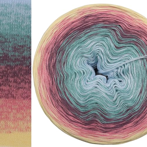 Farbverlaufsgarn 5, 4 oder 3 Fach Bobbel Wolle häkeln stricken strickgarn Verlaufsgarn (Papageienblume - Vanille außen, 5fach - 200g/600m) von Märchengarne