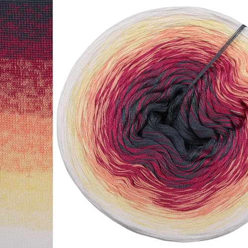 Farbverlaufsgarn 5, 4 oder 3 Fach Bobbel Wolle häkeln stricken strickgarn Verlaufsgarn (Papierflieger - Weiß außen, 3fach - 200g/1000m) von LiLu´s Märchengarne