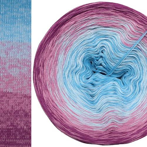Farbverlaufsgarn 5, 4 oder 3 Fach Bobbel Wolle häkeln stricken strickgarn Verlaufsgarn (Rosenwasser - Oleander außen, 4fach - 400g /1520m) von LiLu´s Märchengarne