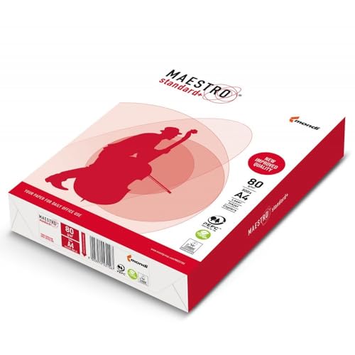 MAESTRO® 94928A80S STANDARD+ - A4, 80 g/qm, weiß, 500 Blatt von Maestro