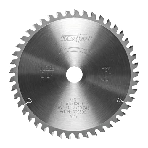 MAFELL Hartmetall Sägeblatt GT 160 x 1,2/1,8 x 20 mm -45-3 Zähne - für Schichtstoffplatten - Ersatzblatt für MT 55 Tauchsäge MAFELL Hartmetall Sägeblatt GT 160 x 1,2/1,8 x 20 mm -45-3 Zähne - für Schichtstoffplatten - Ersatzblatt für MT 55 Tauchsäge von Mafell