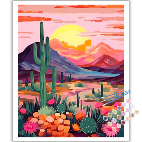 Landschaft Malen Nach Zahlen Erwachsene, DIY Landschaft Paint by Numbers Adult, Malen Nach Zahlen Set für Geschenk und Heim Dekoration (40×50cm) Ohne Rahmen von Mafenr Art