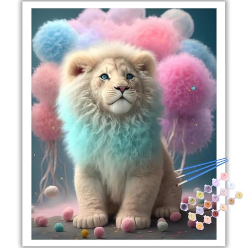 Malen Nach Zahlen Erwachsene, DIY Löwe Paint by Numbers Adult, Malen Nach Zahlen Set für Geschenk und Heim Dekoration 40×50cm Ohne Rahmen Malen Nach Zahlen Erwachsene, DIY Löwe Paint by Numbers Adult, Malen Nach Zahlen Set für Geschenk und Heim Dekoration 40×50cm Ohne Rahmen von Mafenr Art