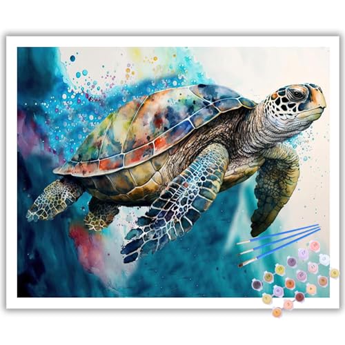 Malen Nach Zahlen Erwachsene, DIY Meeresschildkröte Paint by Numbers Adult, Malen Nach Zahlen Set für Geschenk und Heim Dekoration 40×50cm Ohne Rahmen Malen Nach Zahlen Erwachsene, DIY Meeresschildkröte Paint by Numbers Adult, Malen Nach Zahlen Set für Geschenk und Heim Dekoration 40×50cm Ohne Rahmen von Mafenr Art
