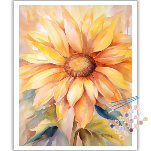 Malen Nach Zahlen Erwachsene, DIY Sonnenblume Paint by Numbers Adult, Malen Nach Zahlen Set für Geschenk und Heim Dekoration 40×50cm Ohne Rahmen Malen Nach Zahlen Erwachsene, DIY Sonnenblume Paint by Numbers Adult, Malen Nach Zahlen Set für Geschenk und Heim Dekoration 40×50cm Ohne Rahmen von Mafenr Art