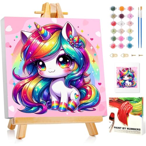 Malen Nach Zahlen Kinder mit Rahmen, Karikatur Malen Nach Zahlen ab 5 6 7 8 9 10 Jahre Mädchen und Junge, Paint by Numbers für Geschenke und Wand Dekoration 20x20 cm Mit Staffelei Malen Nach Zahlen Kinder mit Rahmen, Karikatur Malen Nach Zahlen ab 5 6 7 8 9 10 Jahre Mädchen und Junge, Paint by Numbers für Geschenke und Wand Dekoration 20x20 cm Mit Staffelei von Mafenr Art