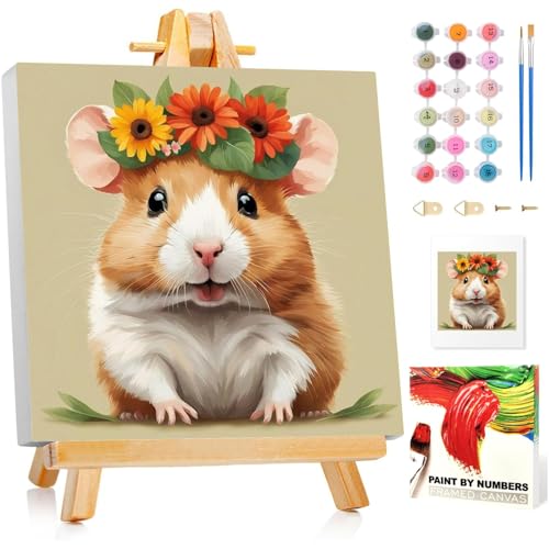 Malen Nach Zahlen Kinder mit Rahmen, Tier Malen Nach Zahlen ab 5 6 7 8 9 10 Jahre Mädchen und Junge, Paint by Numbers für Geschenke und Wand Dekoration 20x20cm Mit Staffelei Malen Nach Zahlen Kinder mit Rahmen, Tier Malen Nach Zahlen ab 5 6 7 8 9 10 Jahre Mädchen und Junge, Paint by Numbers für Geschenke und Wand Dekoration 20x20cm Mit Staffelei von Mafenr Art